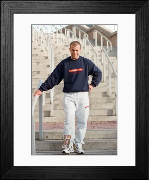 Framed Print : Alan Shearer launches his new video Simply Shearer at Newcastle United Framed Print : Alan Shearer launches his new video Simply Shearer at Newcastle United
