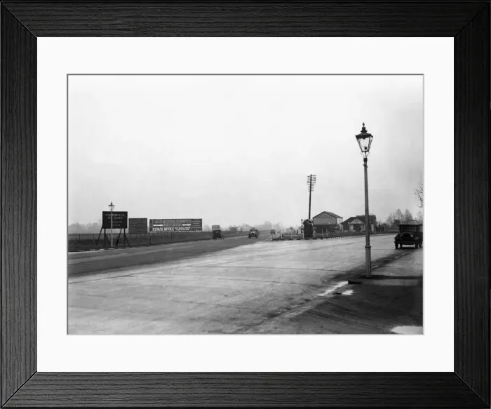 Framed Print : Hoardings advertising the Richings Park Estate on the Colnbrook Bypass Circa 1936 Framed Print : Hoardings advertising the Richings Park Estate on the Colnbrook Bypass Circa 1936