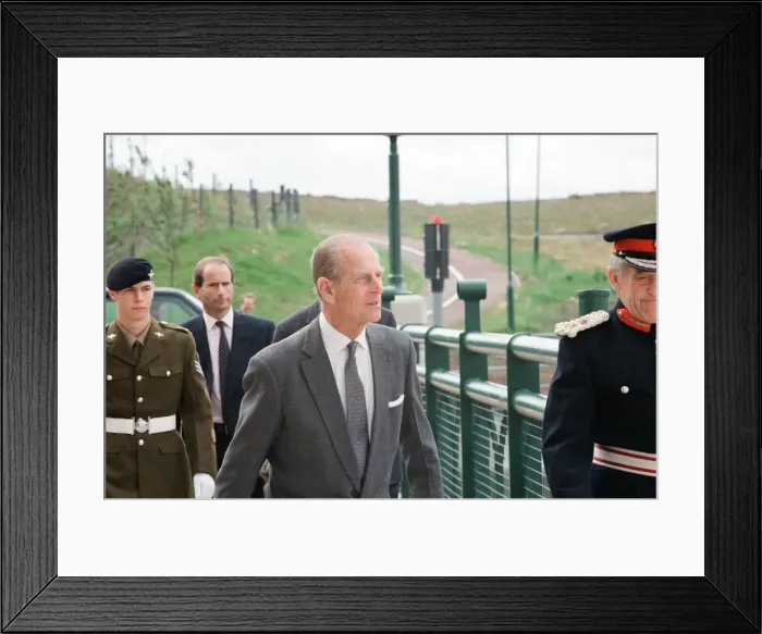 Framed Print : Prince Philip, Duke of Edinburgh, visiting Tees Barrage for its official opening Framed Print : Prince Philip, Duke of Edinburgh, visiting Tees Barrage for its official opening