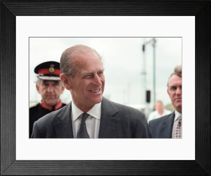 Framed Print : Prince Philip, Duke of Edinburgh, visiting Tees Barrage for its official opening Framed Print : Prince Philip, Duke of Edinburgh, visiting Tees Barrage for its official opening