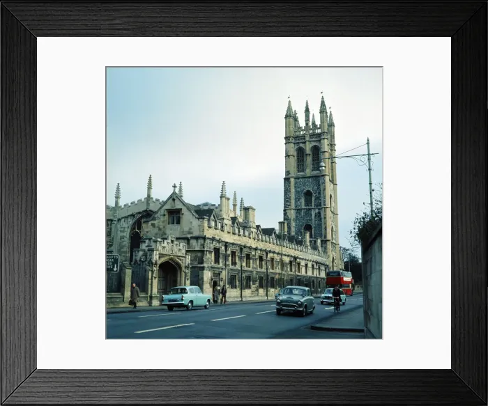 Framed Print : Magdalen College, Oxford University, Oxfordshire. January 1972