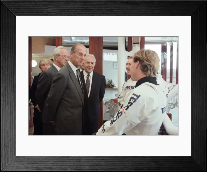 Framed Print : Prince Philip, Duke of Edinburgh, visiting Tees Barrage for its official opening Framed Print : Prince Philip, Duke of Edinburgh, visiting Tees Barrage for its official opening