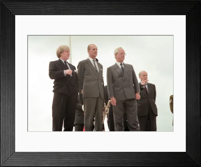 Framed Print : Prince Philip, Duke of Edinburgh, visiting Tees Barrage for its official opening Framed Print : Prince Philip, Duke of Edinburgh, visiting Tees Barrage for its official opening