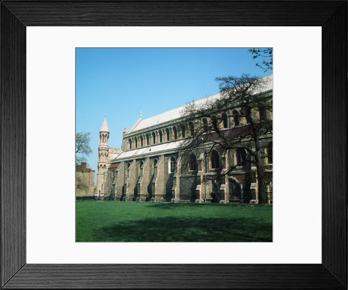 Framed Print : St Albans Cathedral, St Albans, Hertfordshire. 1973 Framed Print : St Albans Cathedral, St Albans, Hertfordshire. 1973