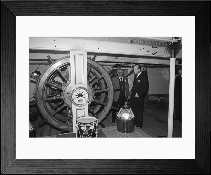 Framed Print : Prince Philip, Duke of Edinburgh, visiting HMS Warrior, Hartlepool, County Durham Framed Print : Prince Philip, Duke of Edinburgh, visiting HMS Warrior, Hartlepool, County Durham