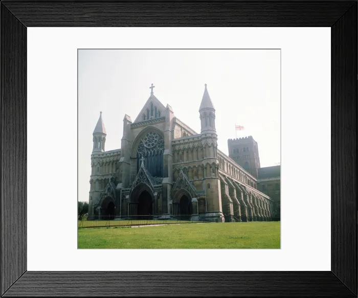 Framed Print : St Albans Cathedral, St Albans, Hertfordshire. 1973 Framed Print : St Albans Cathedral, St Albans, Hertfordshire. 1973