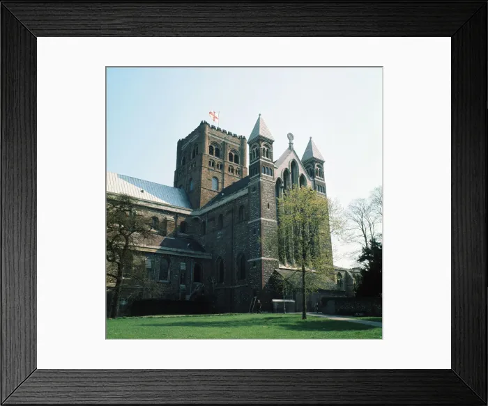 Framed Print : St Albans Cathedral, St Albans, Hertfordshire. 1973 Framed Print : St Albans Cathedral, St Albans, Hertfordshire. 1973