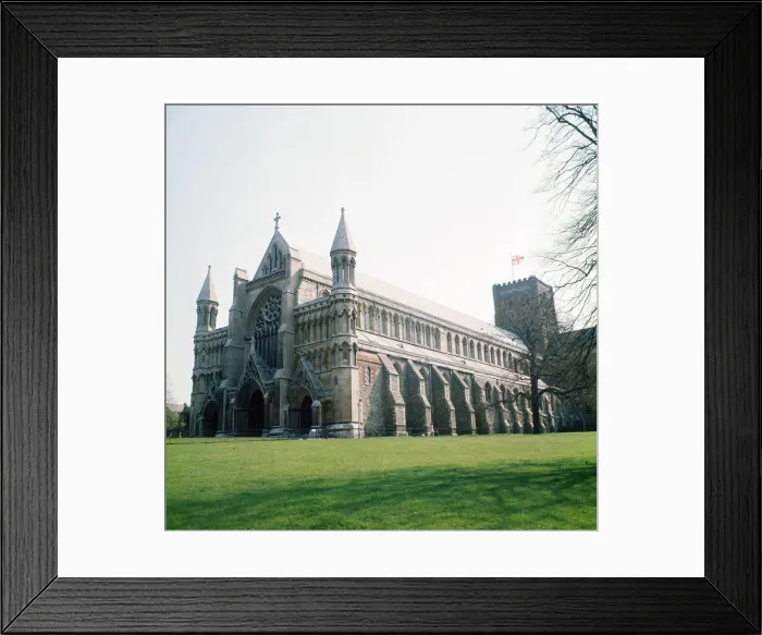 Framed Print : St Albans Cathedral, St Albans, Hertfordshire. 1973 Framed Print : St Albans Cathedral, St Albans, Hertfordshire. 1973