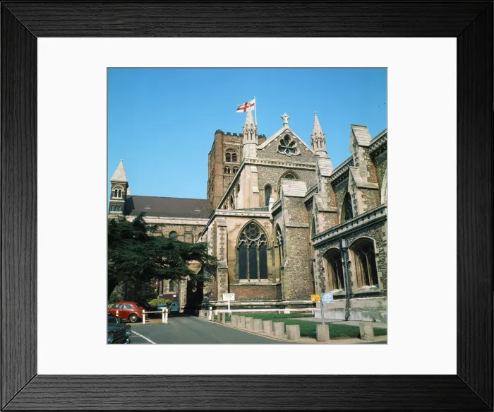 Framed Print : St Albans Cathedral, St Albans, Hertfordshire. 1973 Framed Print : St Albans Cathedral, St Albans, Hertfordshire. 1973