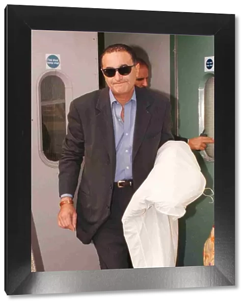 Dodi Al Fayed arriving at Heathrow 21 AUGUST 1997 from New York