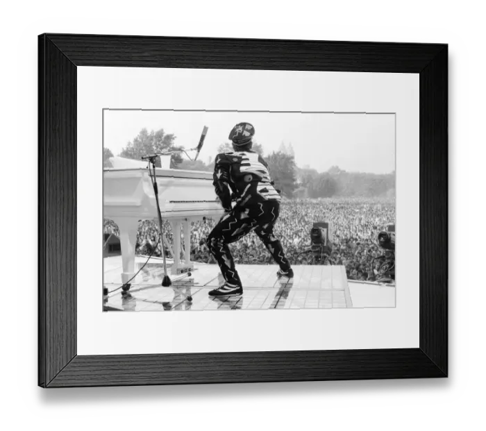Framed Print : Elton John performing in Central Park, New York, America