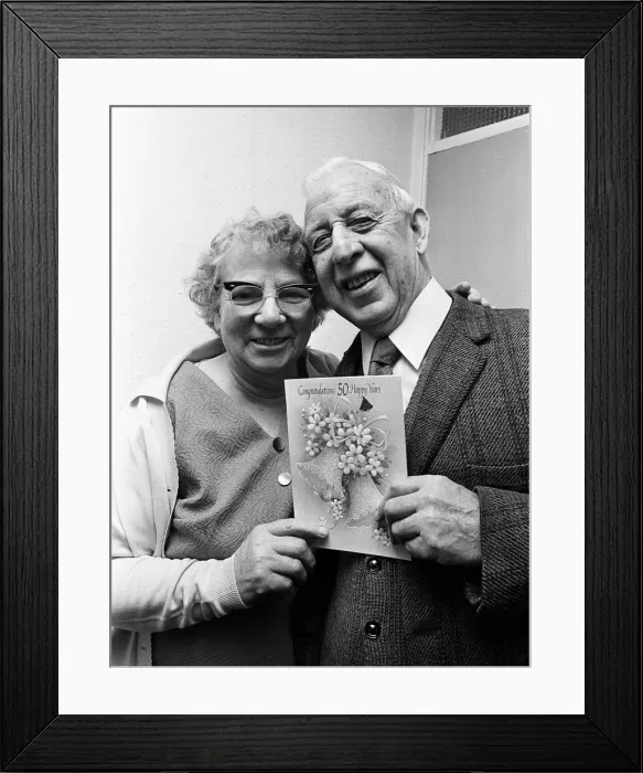 Framed Print : Fifty years a valentine, Middlesbrough, North Yorkshire. 1975
