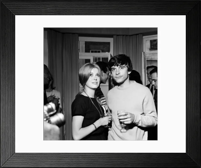 Framed Print : Photographer David Bailey, 27 years old, marries French actress Catherine Deneuve