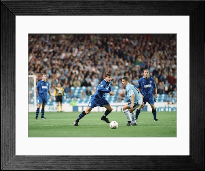 Framed Print : English Premier League match at Maine Road. Manchester City 0 v Everton 2 Framed Print : English Premier League match at Maine Road. Manchester City 0 v Everton 2