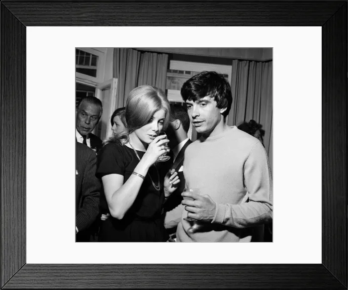Framed Print : Photographer David Bailey, 27 years old, marries French actress Catherine Deneuve