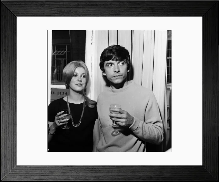 Framed Print : Photographer David Bailey, 27 years old, marries French actress Catherine Deneuve