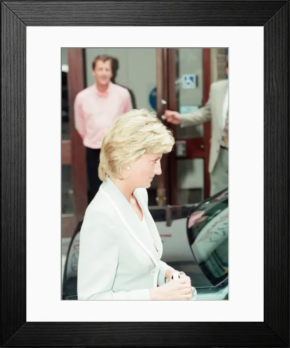 Framed Print : Princess Diana, keeps her first engagement as a divorced woman