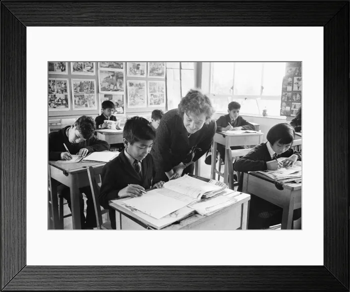 Framed Print : Schoolchildren in Language Class at Pestalozzi Village for Children in Sedlescombe