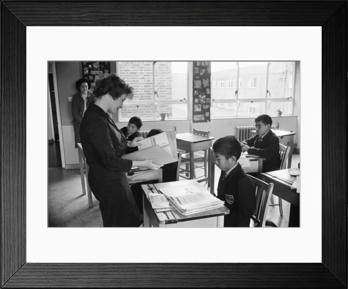 Framed Print : Schoolchildren in Language Class at Pestalozzi Village for Children in Sedlescombe