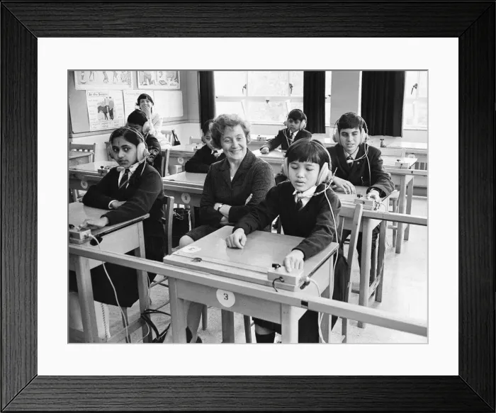 Framed Print : Schoolchildren in Language Class at Pestalozzi Village for Children in Sedlescombe