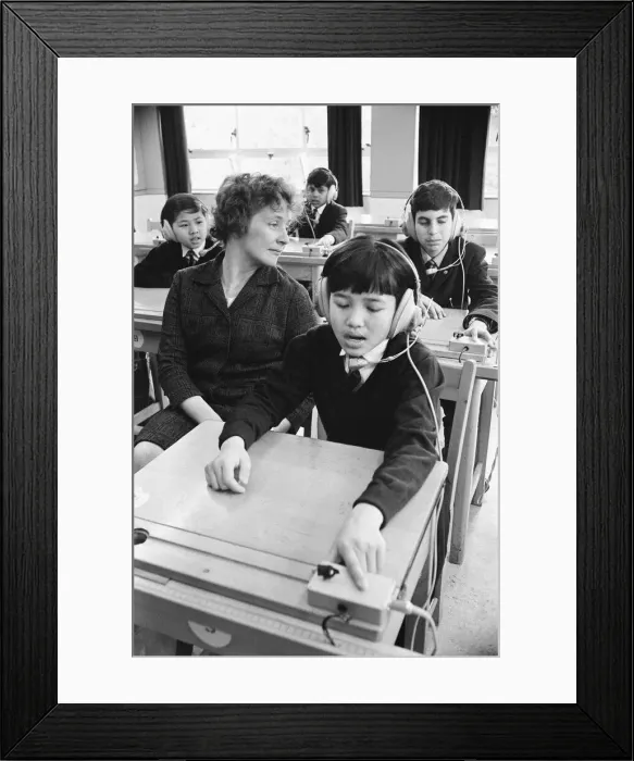 Framed Print : Schoolchildren in Language Class at Pestalozzi Village for Children in Sedlescombe