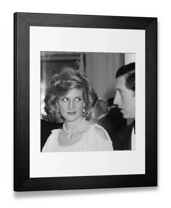 Framed Print : HRH Princess of Wales with Prince Charles at London Framed Print : HRH Princess of Wales with Prince Charles at London