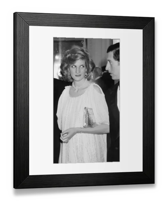 Framed Print : HRH Princess of Wales with Prince Charles at London Framed Print : HRH Princess of Wales with Prince Charles at London