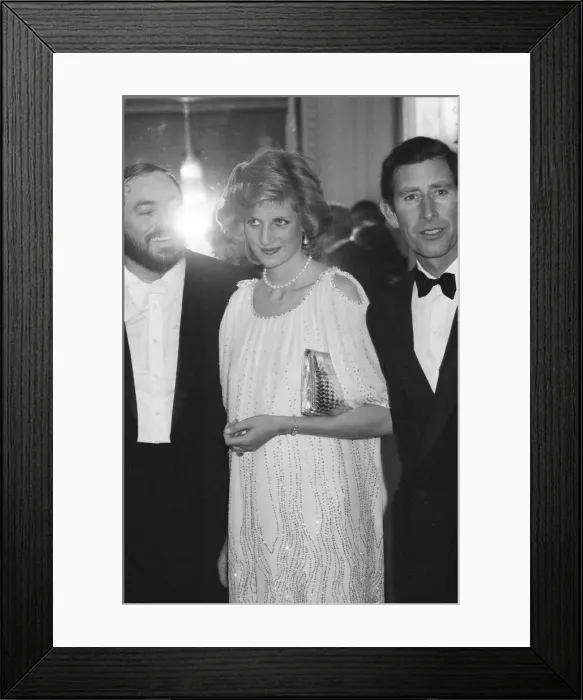 Framed Print : HRH Princess Diana The Princess of Wales and Prince Charles with Italian tenor Luciano Framed Print : HRH Princess Diana The Princess of Wales and Prince Charles with Italian tenor Luciano