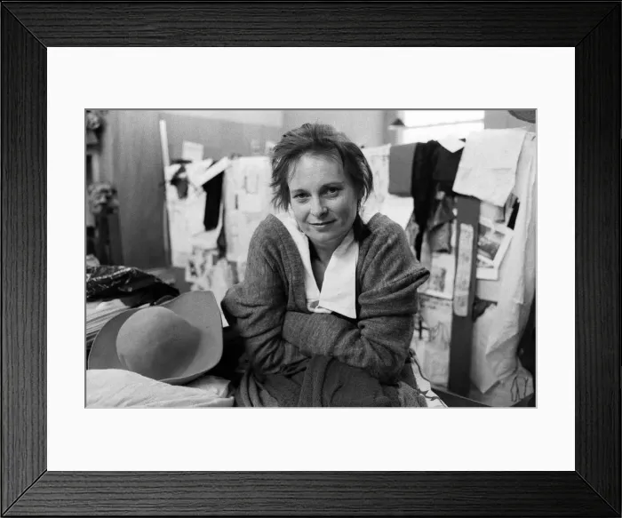 Framed Print : British fashion designer Vivienne Westwood. 28th April 1983 Framed Print : British fashion designer Vivienne Westwood. 28th April 1983