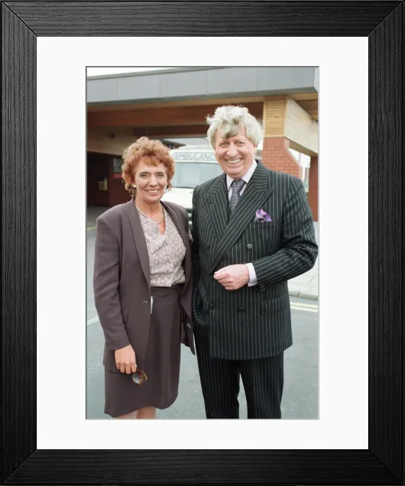 Framed Print : Sue Johnston and Tom Baker attend a photocall for ITV series Medics