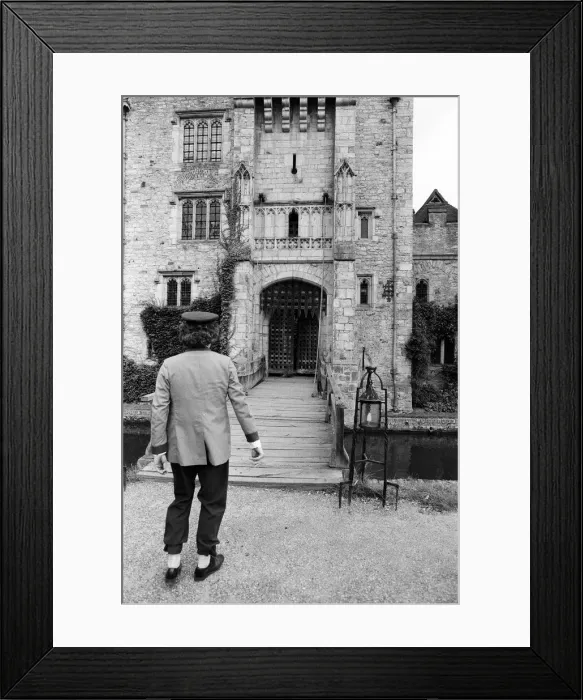 Framed Print : Tom Baker on location at Hever Castle, where he is making a comedy film. 18th August 1982