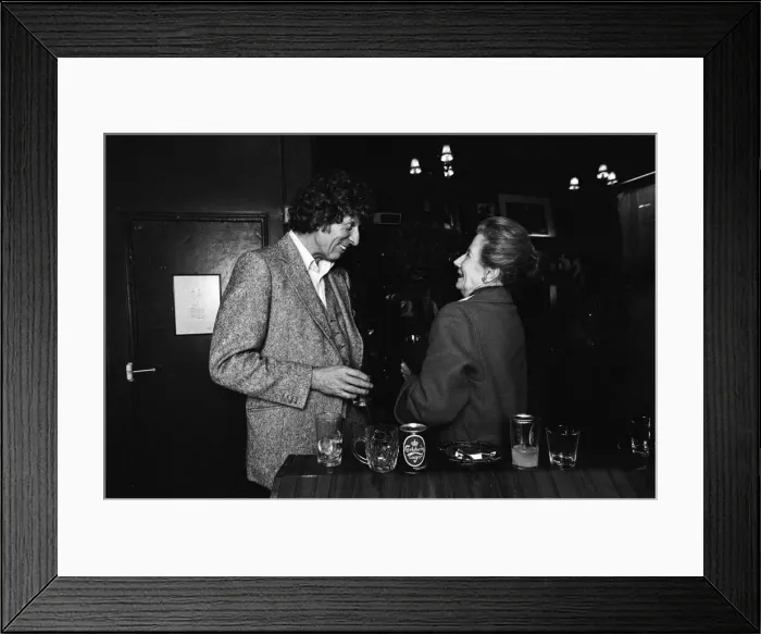 Framed Print : Actor Tom Baker pictured after he announced he was leaving the Doctor Who series Framed Print : Actor Tom Baker pictured after he announced he was leaving the Doctor Who series