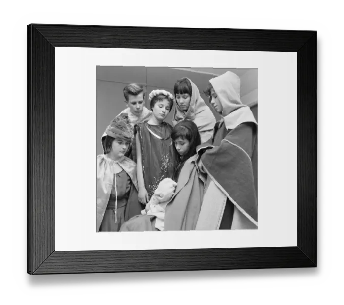 Framed Print : Children in rehearsals for Christmas Play at Pestalozzi Village for Children in
