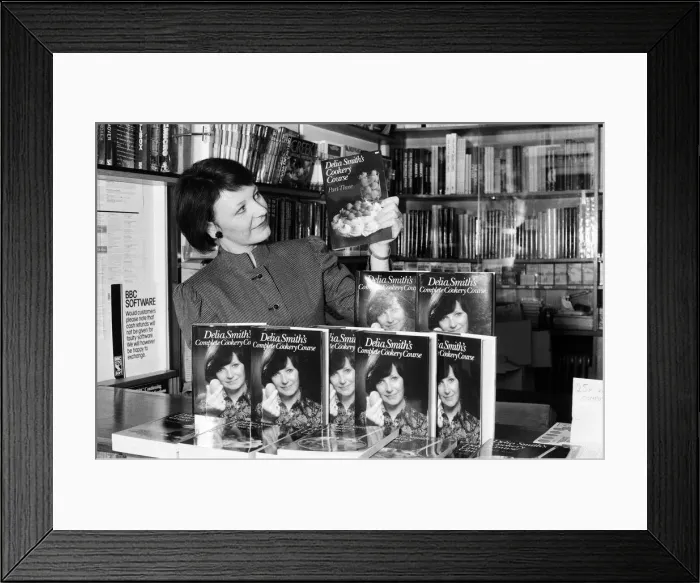 Framed Print : Delia Smith at a BBC Book Shop in Marylebone High Street