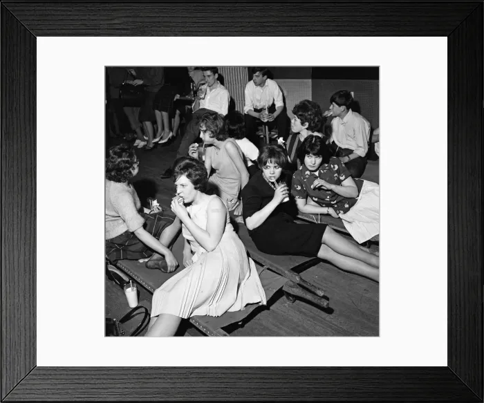 Framed Print : Young people taking part in a twisting dance competition Framed Print : Young people taking part in a twisting dance competition