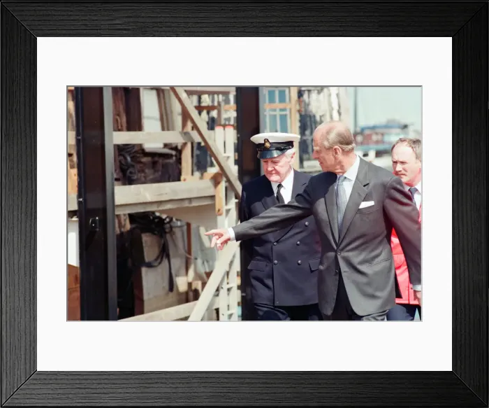 Framed Print : Queen Elizabeth II and Prince Philip visiting Hartlepool Marina. 18th May 1993