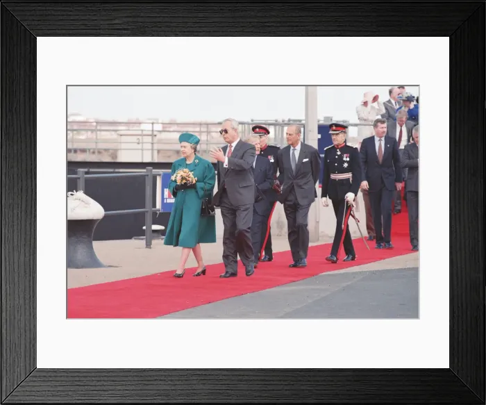 Framed Print : Queen Elizabeth II and Prince Philip visiting Hartlepool Marina. 18th May 1993 Framed Print : Queen Elizabeth II and Prince Philip visiting Hartlepool Marina. 18th May 1993