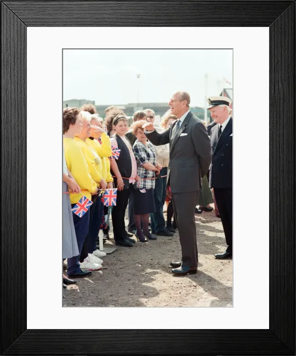 Framed Print : Queen Elizabeth II and Prince Philip visiting Hartlepool Marina. 18th May 1993 Framed Print : Queen Elizabeth II and Prince Philip visiting Hartlepool Marina. 18th May 1993