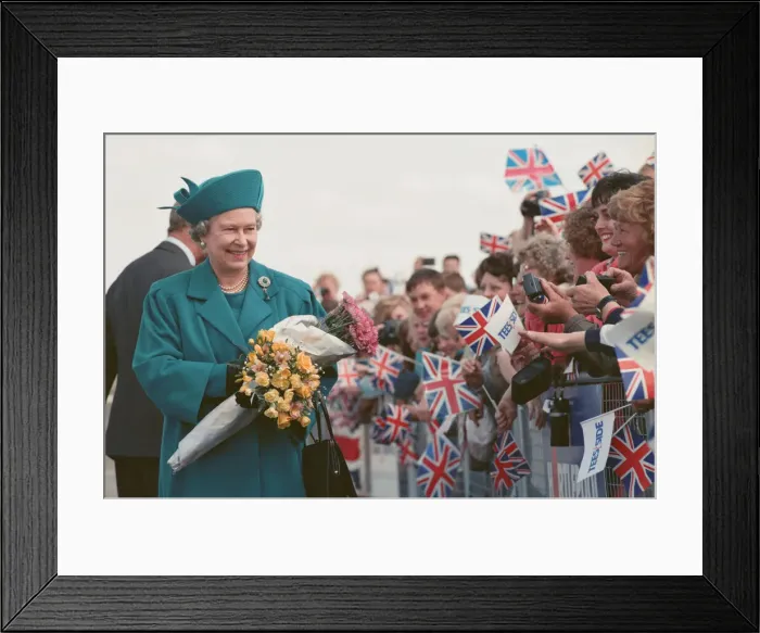 Framed Print : Queen Elizabeth II and Prince Philip visiting Hartlepool Marina. 18th May 1993 Framed Print : Queen Elizabeth II and Prince Philip visiting Hartlepool Marina. 18th May 1993