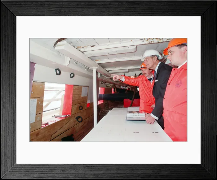 Framed Print : Queen Elizabeth II and Prince Philip visiting Hartlepool Marina