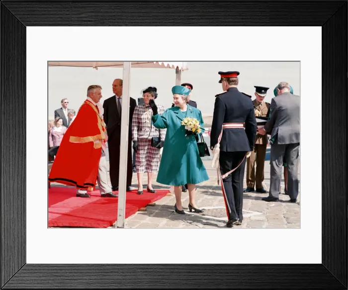 Framed Print : Queen Elizabeth II and Prince Philip visiting Hartlepool Marina. 18th May 1993