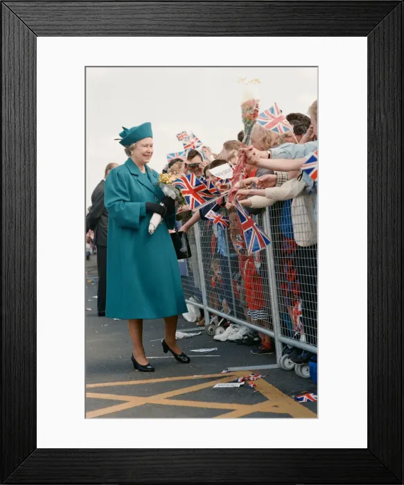 Framed Print : Queen Elizabeth II and Prince Philip visiting Hartlepool Marina. 18th May 1993