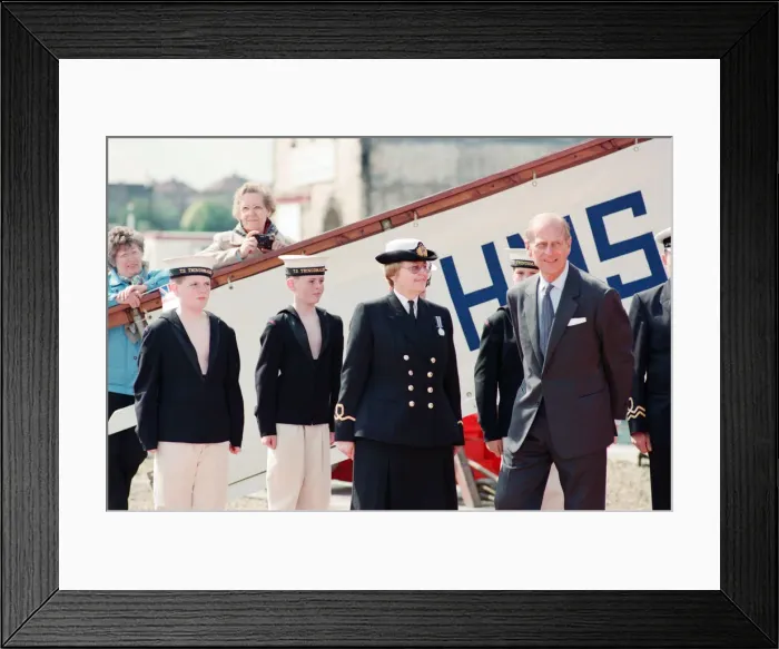 Framed Print : Queen Elizabeth II and Prince Philip visiting Hartlepool Marina. 18th May 1993 Framed Print : Queen Elizabeth II and Prince Philip visiting Hartlepool Marina. 18th May 1993