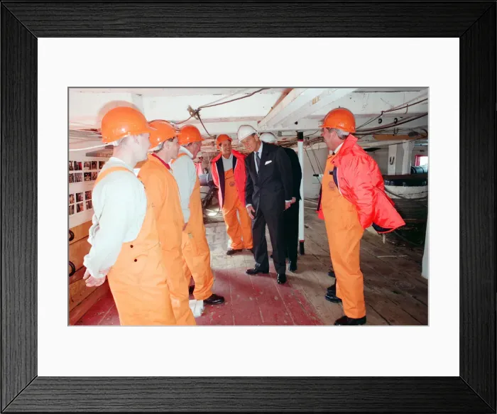 Framed Print : Queen Elizabeth II and Prince Philip visiting Hartlepool Marina Framed Print : Queen Elizabeth II and Prince Philip visiting Hartlepool Marina