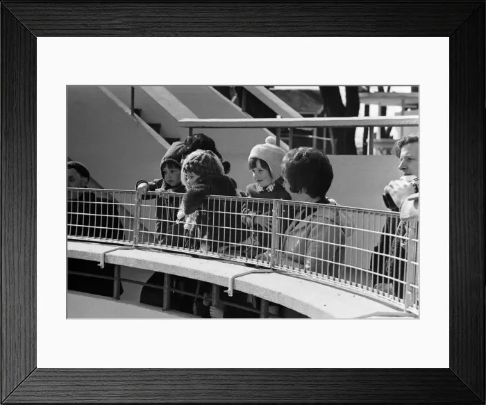 Framed Print : Visitors to Dudley Zoo, looking at the polar bears, West Midlands. 10th April 1973 Framed Print : Visitors to Dudley Zoo, looking at the polar bears, West Midlands. 10th April 1973
