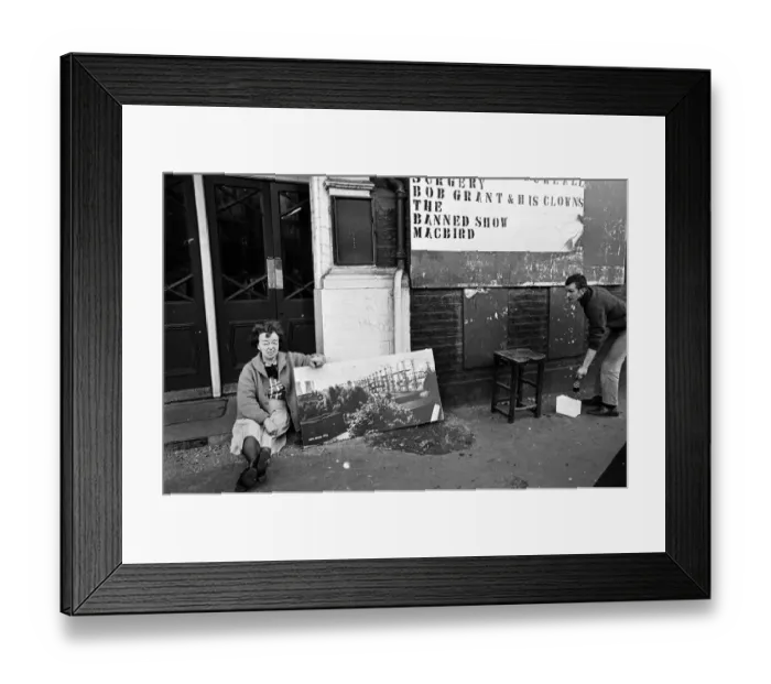 Framed Print : Joan Littlewood outside Theatre Royal Stratford East. 14th March 1967 Framed Print : Joan Littlewood outside Theatre Royal Stratford East. 14th March 1967