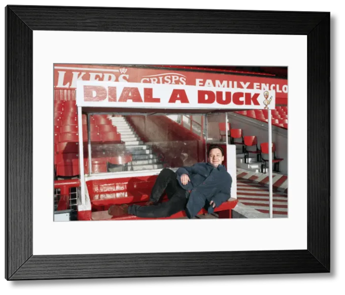 Framed Print : Bob Mortimer at Ayresome Park, Middlesbrough F. Cs football ground. Circa 1994