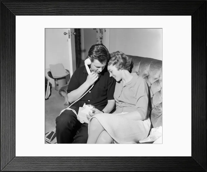 Framed Print : Julie Andrews and her husband Tony Walton. 30th June 1959