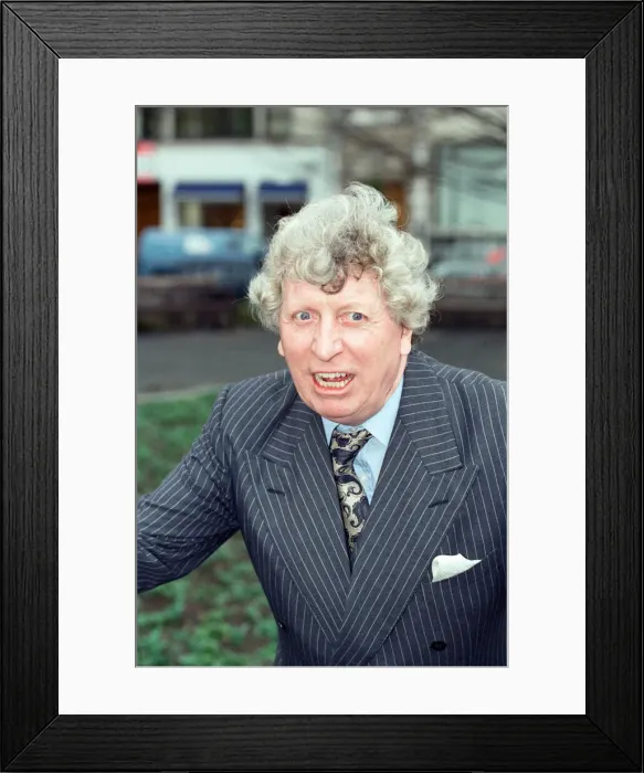 Framed Print : Tom Baker attends a photocall for ITV series Medics. 12th March 1992 Framed Print : Tom Baker attends a photocall for ITV series Medics. 12th March 1992