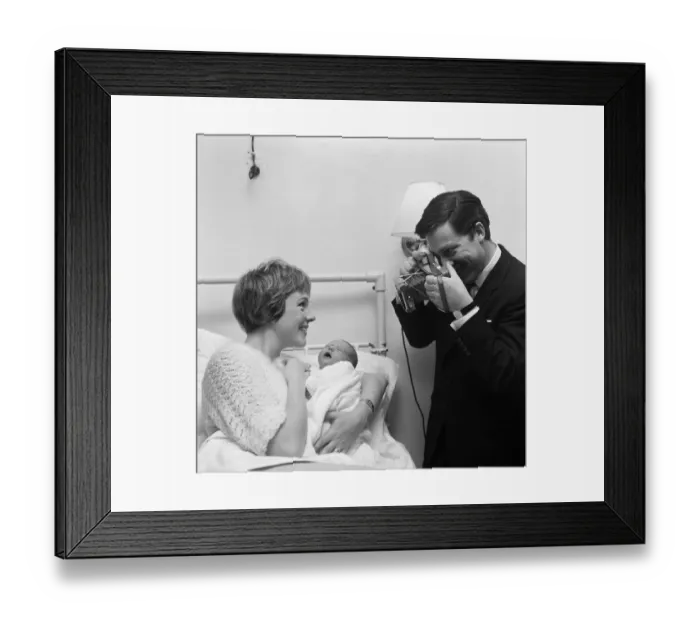 Framed Print : Actress Julie Andrews of My Fair Lady fame pictured in the London Clinic with Framed Print : Actress Julie Andrews of My Fair Lady fame pictured in the London Clinic with